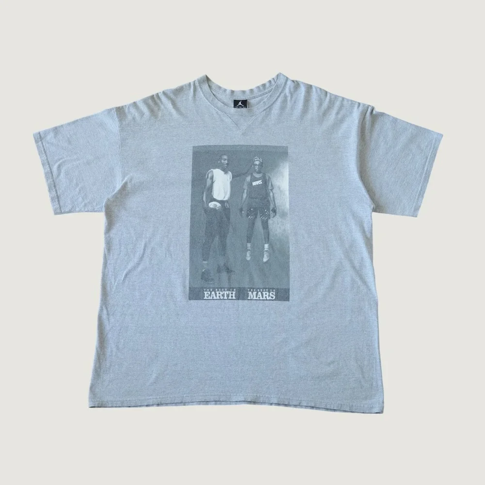Jordan T Shirt Mens XXL Gray Best on Earth Mars Blackmon Graphic Streetwear XXL